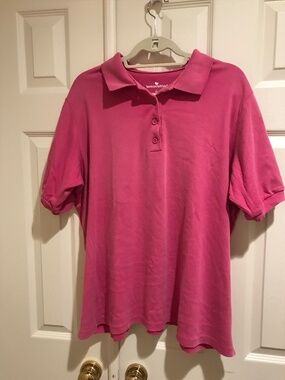 Pink golf shirt